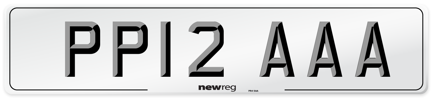 PP12 AAA Number Plate from New Reg